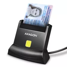 obrázek produktu AXAGON CRE-SM4N, USB-A StandReader čtečka kontaktních karet Smart card (eObčanka), kabel 1.3m