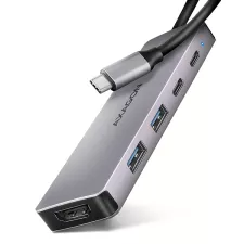 obrázek produktu AXAGON HMC-5H60, USB 5Gbps hub, porty 2x USB-A, 1x USB-C, HDMI 4k/60, PD 100W, kabel USB-C 15cm