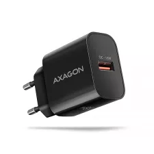 obrázek produktu AXAGON ACU-QC18, nabíječka do sítě 18W, 1x port USB-A, QC3.0/AFC/Apple, černá