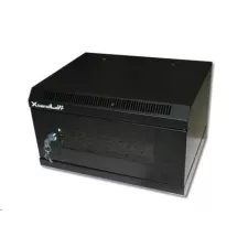 obrázek produktu XtendLan 10\" nástěnný rozvaděč 4U 350x280, nosnost 50 kg, dveře z plexiskla, svařovaný, černý
