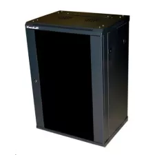 obrázek produktu XtendLan 19\" nástěnný rozvaděč 15U 600x450, nosnost 60 kg, skleněné dveře, svařovaný, černý