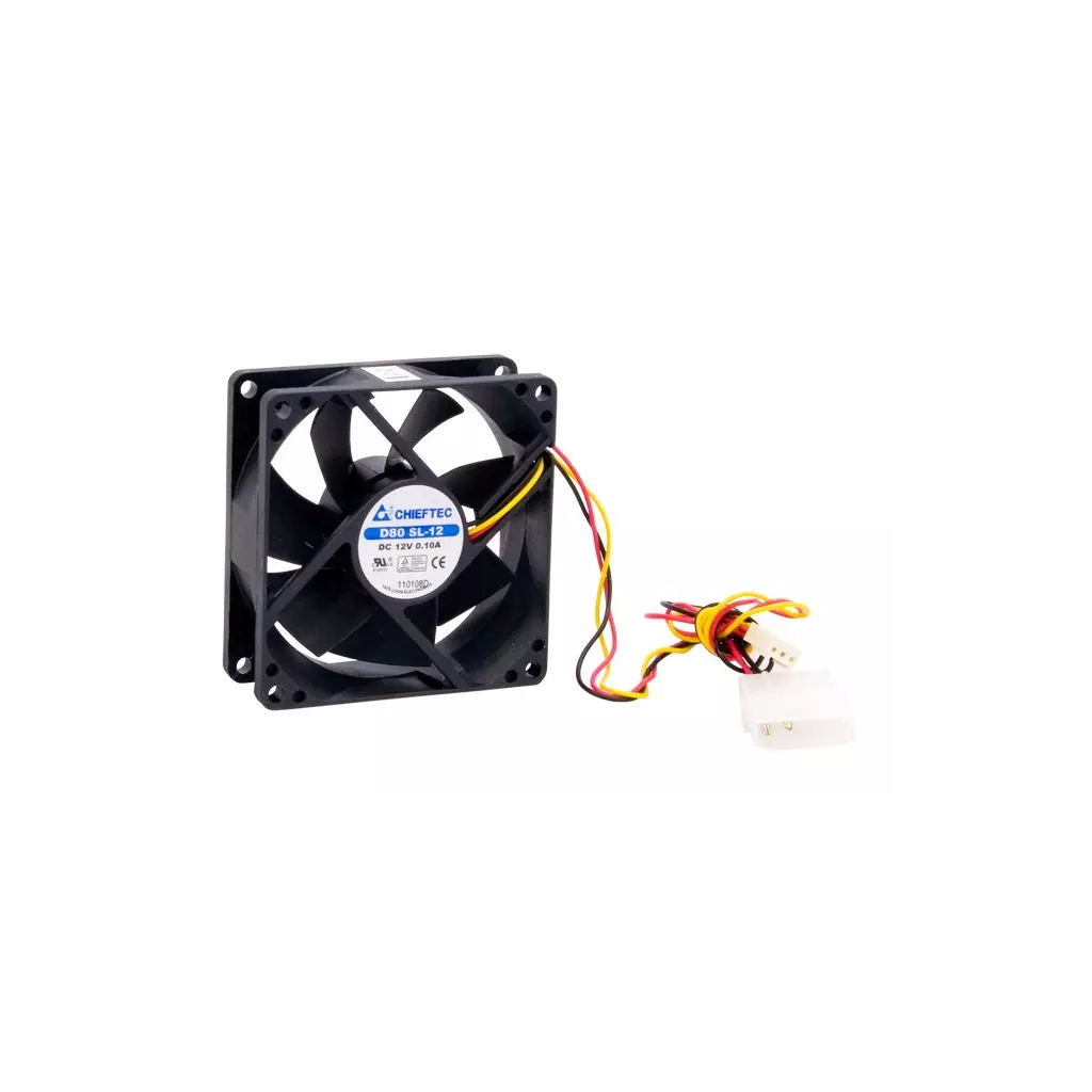 Obrázek produktu CHIEFTEC větrák AF-0825S, 80x80x25 mm Sleeve Fan, with 3/4pin connector