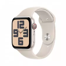 obrázek produktu Apple Watch SE Cellular 44mm Hvězdně bílý hliník s hvězdně bílým sportovním řemínkem - M/L