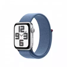 obrázek produktu Apple Watch SE 40mm Stříbrný hliník s ledově modrým provlékacím sportovním řemínkem