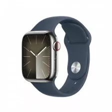 obrázek produktu Apple Watch S9 Cell/41mm/Silver/Sport Band/Storm Blue/-S/M