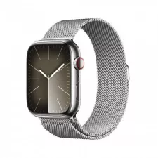 obrázek produktu APPLE Watch Series 9 GPS + Cellular 45mm Silver Stainless Steel Case with Silver Milanese Loop