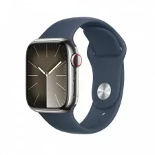 obrázek produktu Apple Watch S9 Cell/45mm/Silver/Sport Band/Storm Blue/-M/L