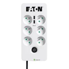 obrázek produktu Eaton Protection Box 6 USB FR, přepěťová ochrana, 6 zásuvek, 2x USB nabíječka, 1m