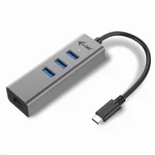 obrázek produktu i-tec USB-C Metal 3-portový HUB s Gigabit Ethernet adapterem