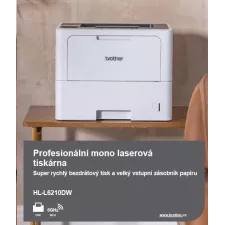 obrázek produktu BROTHER tiskárna laserová mono HL-L6210DW - A4 50ppm 1200x1200 256MB 520listů LAN USB WIFI DUPLEX