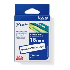 obrázek produktu BROTHER TZE241 - kazeta TZ šířky 18mm, laminovaná TZE-241, bílá/černé písmo