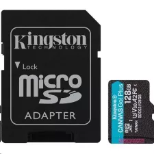 obrázek produktu Kingston MicroSDXC karta 128GB Canvas Go! Plus, R:170/W:90MB/s, Class 10, UHS-I, U3, V30, A2 + Adaptér