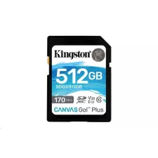 obrázek produktu Kingston SDXC karta 512GB Canvas Go! Plus, R:170/W:90MB/s, Class 10, UHS-I, U3, V30