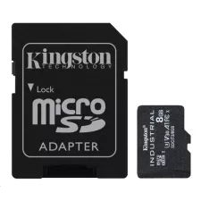 obrázek produktu Kingston MicroSDHC karta 8GB Industrial C10 A1 pSLC Card + SD Adapter