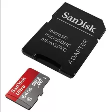 obrázek produktu SanDisk MicroSDXC karta 64GB Ultra (80MB/s, Class 10, Android) + adaptér