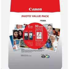obrázek produktu Canon originální ink PG-560XL/CL-561XL multipack + PP-201 10x15cm 50I, 3712C004, black/color, blistr, black 400/color 300str., bla
