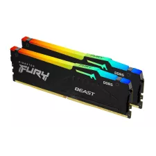 obrázek produktu KINGSTON DIMM DDR5 64GB (Kit of 2) 6000MT/s CL30 Non-ECC FURY Beast RGB XMP, Černá