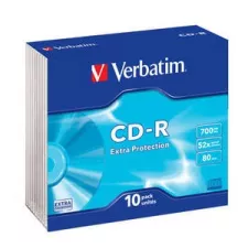 obrázek produktu VERBATIM CD-R 700MB, 52x, slim case 10 ks