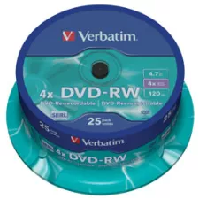 obrázek produktu VERBATIM DVD-RW(25-pack)Spindle/4x/4.7GB