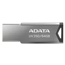 obrázek produktu ADATA Flash Disk 64GB UV350, USB 3.2 Dash Drive, tmavě stříbrná textura kov