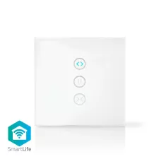 obrázek produktu SmartLife nástěnný vypínač | Wi-Fi | Okenice / Rolety / Žaluzie | Nástěnný Držák | 300 W | Android™ / IOS | Sklo | Bílá