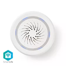 obrázek produktu SmartLife Siréna | Wi-Fi | Síťové napájení | 8 Zvuky | 85 dB | Android™ / IOS | Bílá