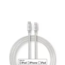 obrázek produktu Lightning Kabel | USB 2.0 | Apple Lightning 8pinový | USB-C™ Zástrčka | 480 Mbps | Pozlacené | 1.00 m | Kulatý | Nylon / Opletený | 