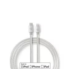 obrázek produktu Lightning Kabel | USB 2.0 | Apple Lightning 8pinový | USB-C™ Zástrčka | 480 Mbps | Pozlacené | 2.00 m | Kulatý | Nylon / Opletený | 
