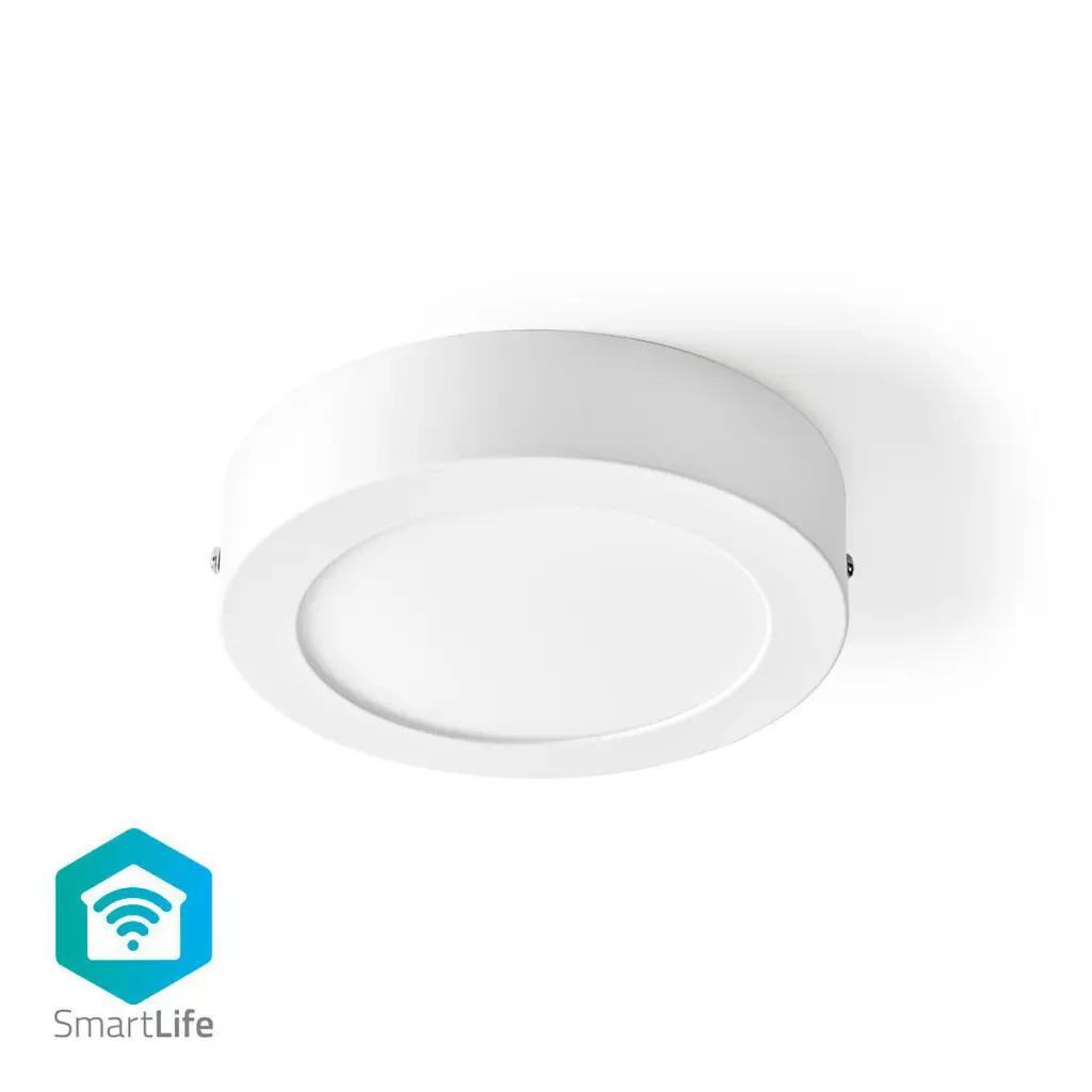 Obrázek produktu NEDIS Wi-Fi chytré stropní LED světlo/ kulaté/ průměr 17 cm/ teplá až studená bílá/ 800 lm/ 12 W/ hliník/ Android & iOS
