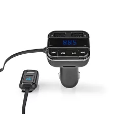 obrázek produktu FM transmitter do auta | Pevný | Hands free volání | 0.8 \" | LED obrazovka | Bluetooth® | 5.0 V DC / 1.0 A / 5.0 V DC / 2.4 A | Google 