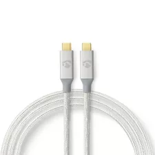 obrázek produktu USB kabel | USB 3.2 Gen 2x2 | USB-C™ Zástrčka | USB-C™ Zástrčka | 100 W | 4K@60Hz | 20 Gbps | Pozlacené | 1.00 m | Kulatý | Nylon 