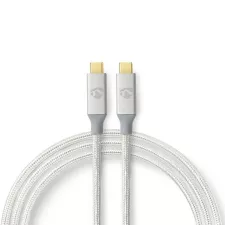 obrázek produktu USB kabel | USB 3.2 Gen 2x2 | USB-C™ Zástrčka | USB-C™ Zástrčka | 100 W | 4K@60Hz | 20 Gbps | Pozlacené | 2.00 m | Kulatý | Nylon 