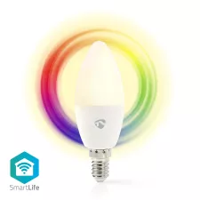 obrázek produktu SmartLife Plnobarevná Žárovka | Wi-Fi | E14 | 470 lm | 4.9 W | RGB / Teplé až chladné bílé | 2700 - 6500 K | Android™ / IOS | Sví
