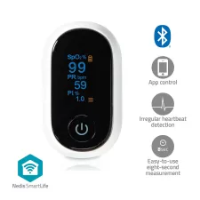 obrázek produktu SmartLife Pulzní Oxymetr | Bluetooth | OLED Displej | Perfuzní index / Pulzní frekvence / Rušení proti pohybu / Saturace kyslíkem (SpO