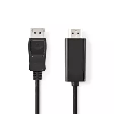 obrázek produktu Displayport kabel | DisplayPort Zástrčka | Konektor HDMI ™ | 1080p | Poniklované | 3.00 m | Kulatý | PVC | Černá | Label