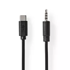 obrázek produktu NEDIS USB-C adaptér/ USB-C zástrčka - 3,5 mm jack zástrčka/ černý/ bulk/ 1m