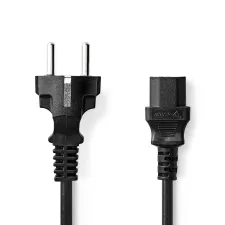 obrázek produktu Napájecí kabel | Typ F Zástrčka | IEC-320-C13 | Přímý | Přímý | Poniklované | 3.00 m | Kulatý | PVC | Černá | Label