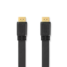 obrázek produktu NEDIS High Speed HDMI 2.0 kabel s ethernetem/ 4K@30Hz/ zlacené konektory HDMI-HDMI/ plochý/ černý/ bulk/ 2m
