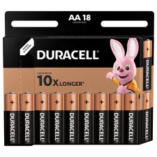 obrázek produktu Baterie alkalická, AA (LR6), AA, 1.5V, Duracell, blistr, 18-pack, 42306, Basic