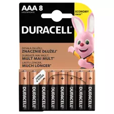 obrázek produktu Baterie alkalická, AAA (LR03), AAA, 1.5V, Duracell, blistr, 8-pack, 42323, Basic