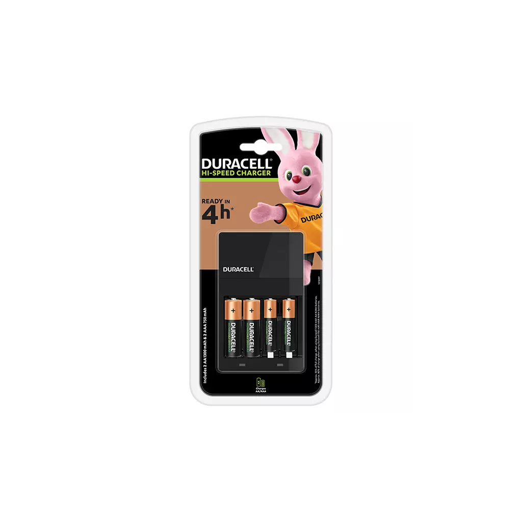 Obrázek produktu DURACELL Nabíječka CEF14 se 2 nabíjecími bateriemi AA 2500 mAh a 2 nab, íjecími bateriemi AAA 900 mAh