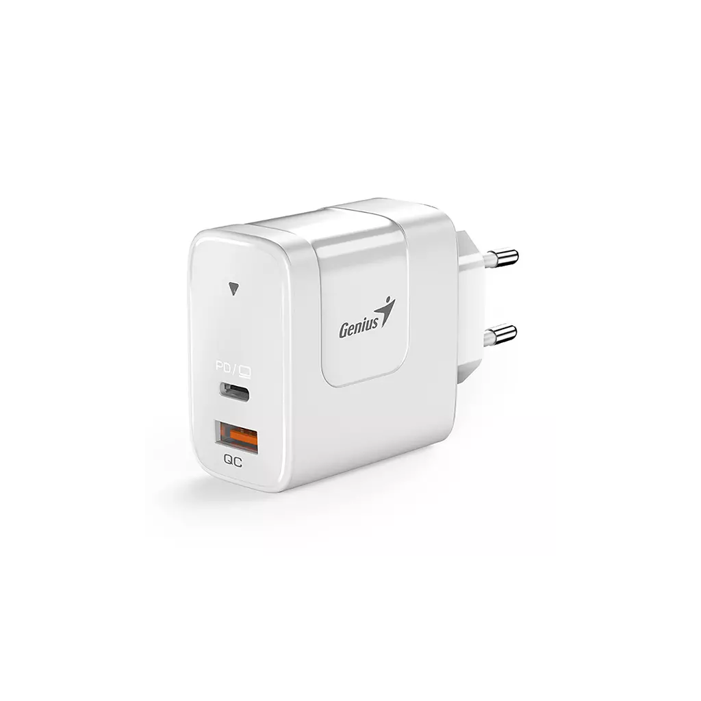 Obrázek produktu Genius Síťový adaptér 65W, 2 porty, USB-C, USB-A, PD-65AC