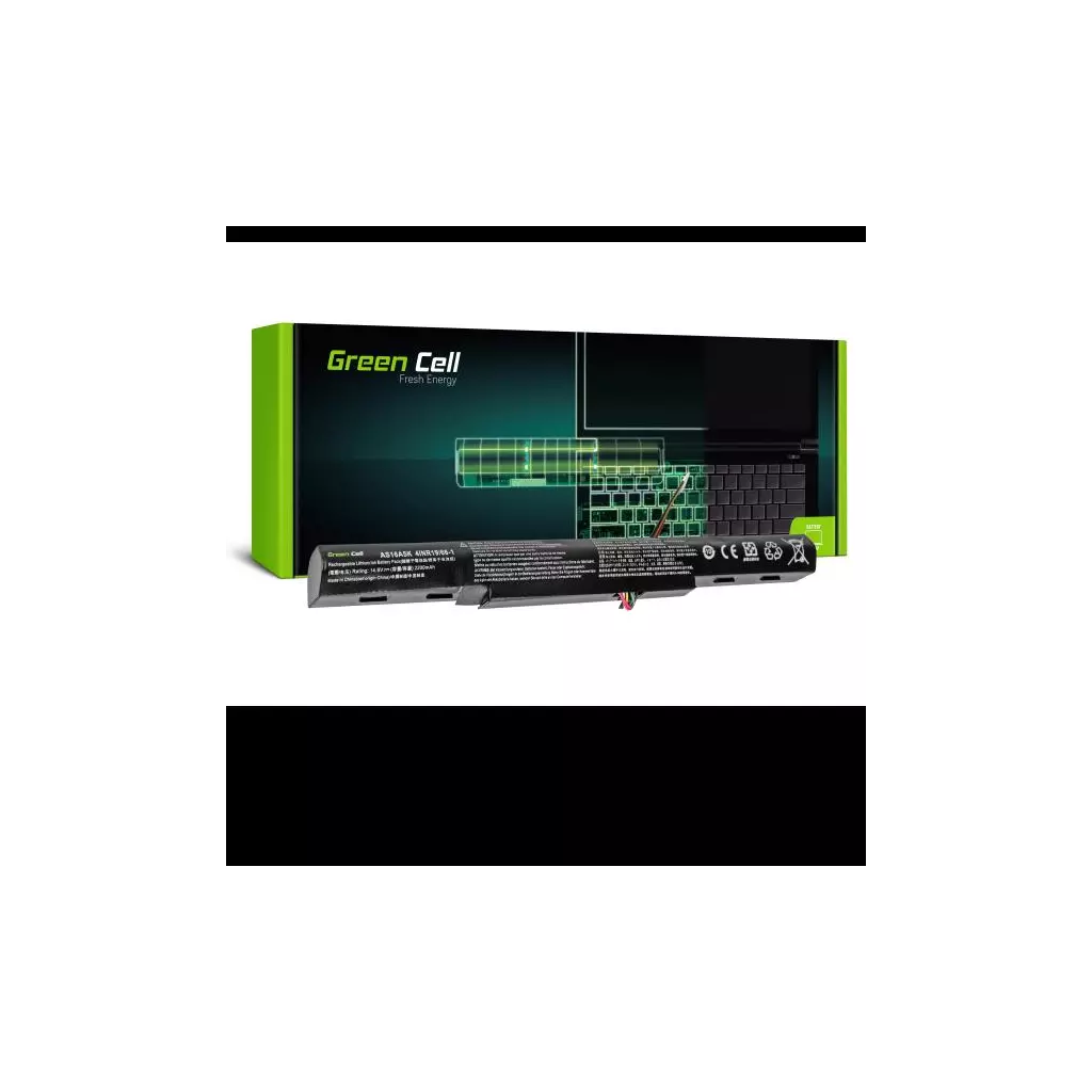Obrázek produktu Green Cell baterie pro Acer Aspire E 15 E15 E5-575 E 17 E17 E5-774 / 14,4V 2200mAh