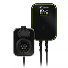 obrázek produktu Green Cell Wallbox s nabíjecím kabelem El.vozidla 380V, 32A, 22kW, EV15RFID IP66, ochrana proti přehřátí a zkratu, 5x ac. card