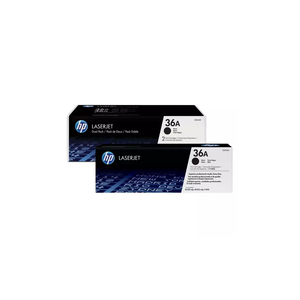 Obrázek produktu HP originální toner CB436AD, HP 36A, black, 4000 (2x2000)str., dual pack