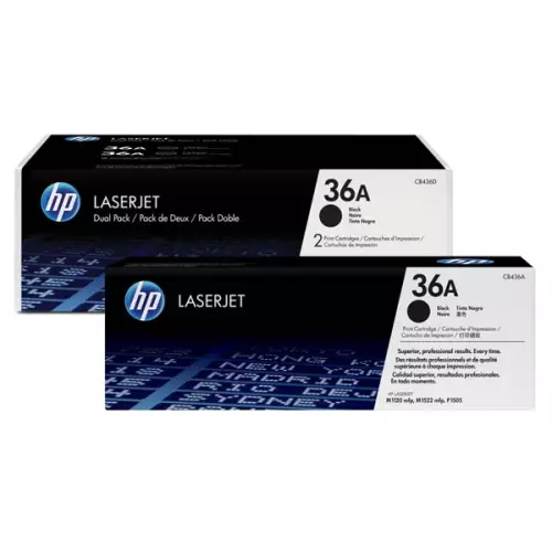 obrázek produktu HP originální toner CB436AD, HP 36A, black, 4000 (2x2000)str., dual pack