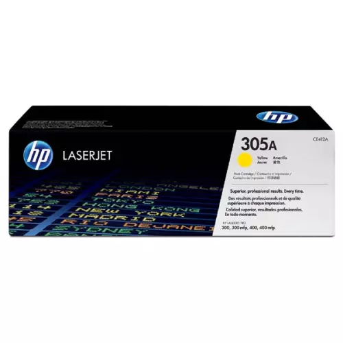 obrázek produktu HP originální toner CE412A, HP 305A, yellow, 2600str.