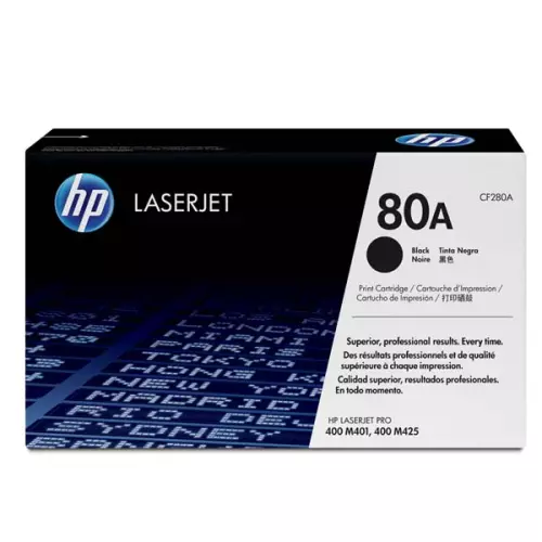 obrázek produktu HP originální toner CF280A, HP 80A, black, 2560str., 850g