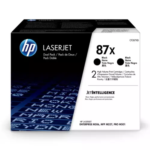 obrázek produktu HP originální toner CF287XD, HP 87X, black, 36000 (2x18000)str., dual pack, 2x2,7 kg