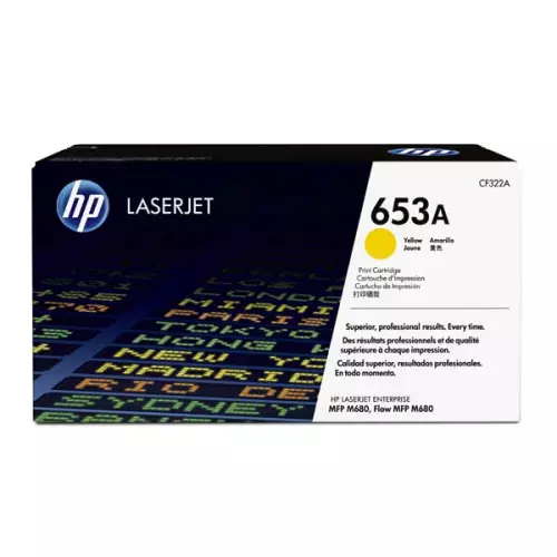 obrázek produktu HP originální toner CF322A, HP 653A, yellow, 16500str.